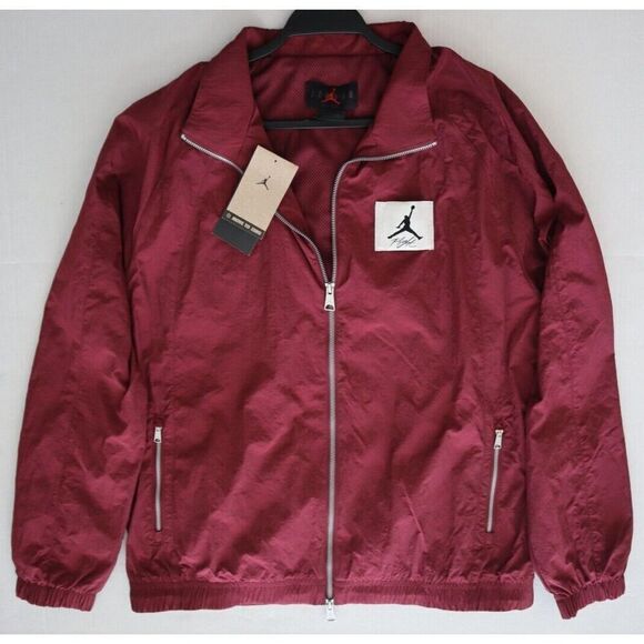 Jordan DQ7336 Men's Sz S Cherrywood Red Essentials Statement Warm-Up Jacket - Picture 1 of 11